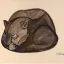 Gaston SUISSE (1896-1988) - Panthère noire lovée. 1926.